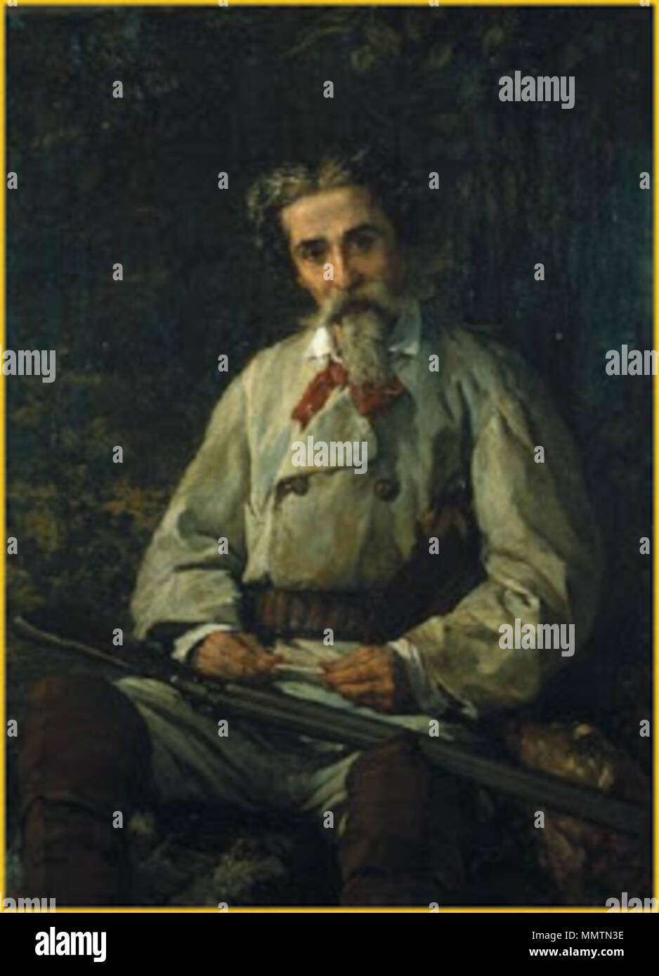 . Portrait of the Poet Raimundo António de Bulhão Pato  . before 1883.   Miguel Ângelo Lupi  (1826–1883)     Alternative names Miguel Angel Lupi; Miguel Angelo Lupi  Description Portuguese painter  Date of birth/death 8 May 1826 26 February 1883  Location of birth/death Lisbon Lisbon  Work location Lisbon  Authority control  : Q3543874 VIAF:?52628699 ISNI:?0000 0000 6682 9170 ULAN:?500035077 LCCN:?nr2004028564 GND:?12465939X WorldCat Bulhao Pato-Lupi Stock Photo