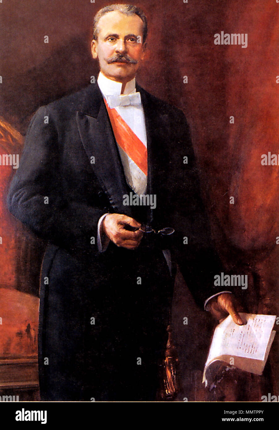 Portrait of Manuel Candamo (18411904). 1903. Manuel Candamo Stock