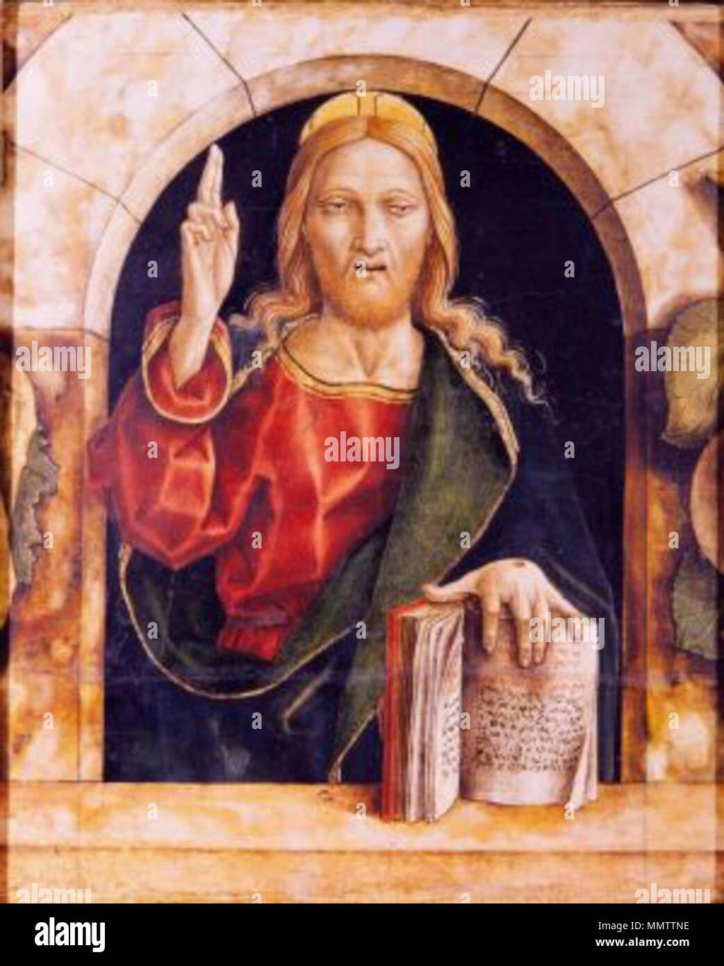 . Carlo crivelli, cristo benedicente  . 1490s. see filename or category Carlo crivelli, cristo benedicente Stock Photo