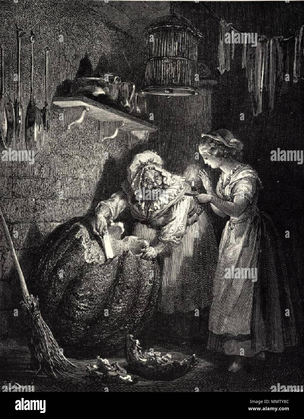 Cinderella by Gustave Dore Stock Photo - Alamy