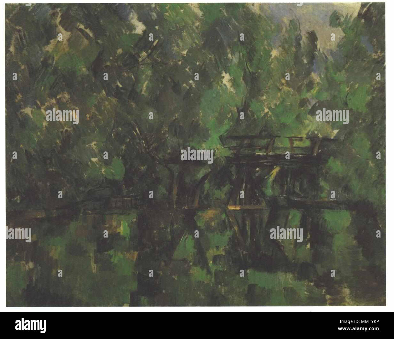 Cezanne Brücke über den Teich Stock Photo Alamy