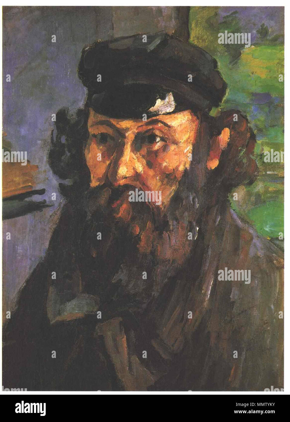 Cezanne - Selbstbildnis mit Mütze Stock Photo
