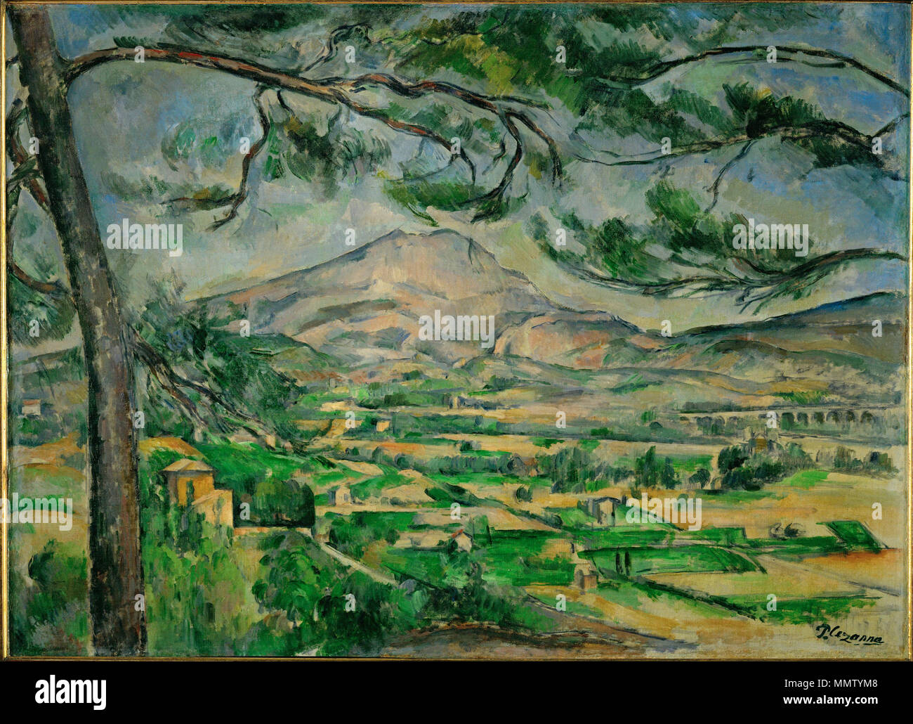 Mont Sainte-Victoire. circa 1887. Cezanne - Mont Sainte-Victoire, Courtauld Stock Photo