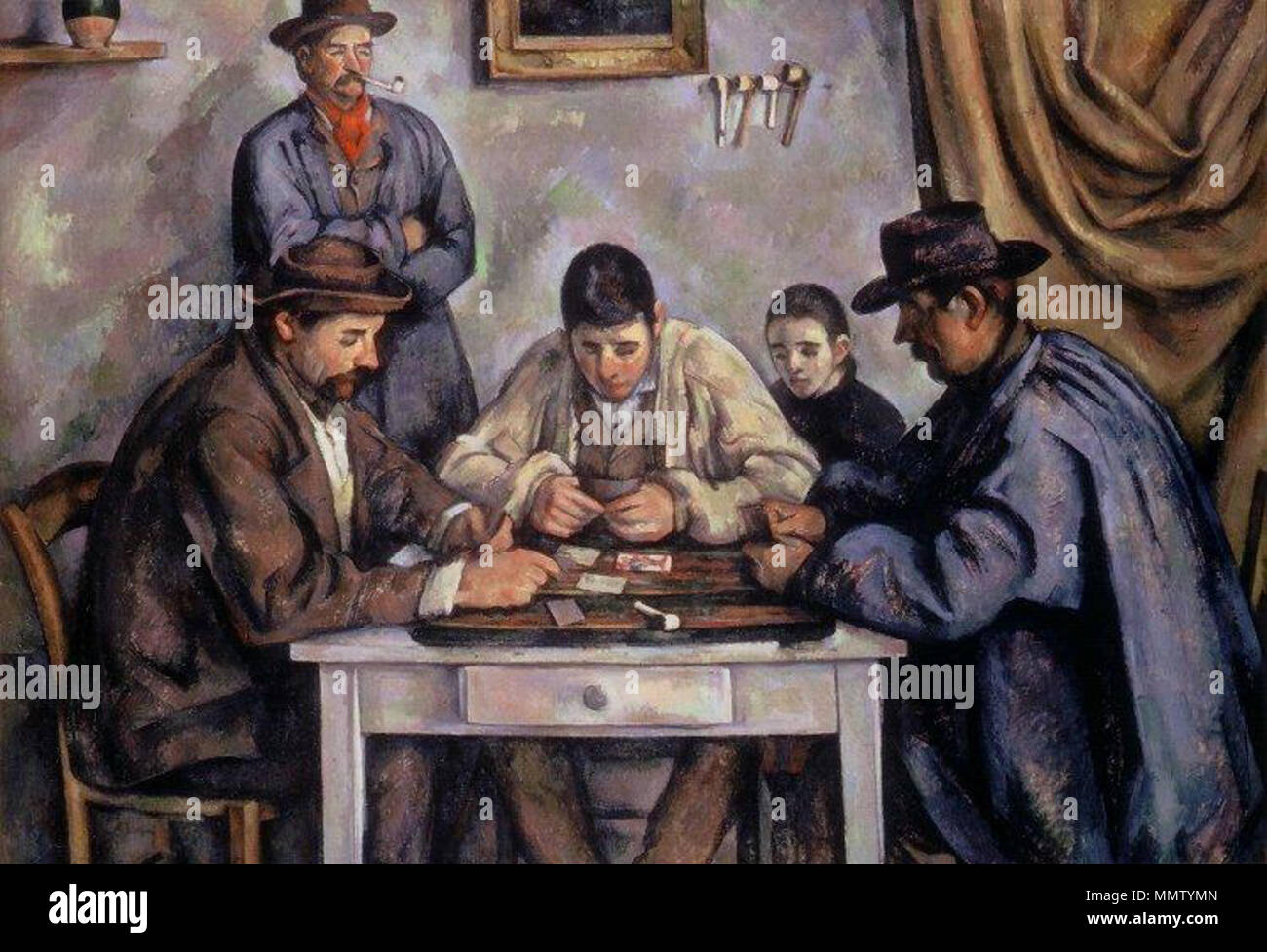 The Card Players. from 1890 until 1892. Cezanne The Card Players Barnes Stock Photo