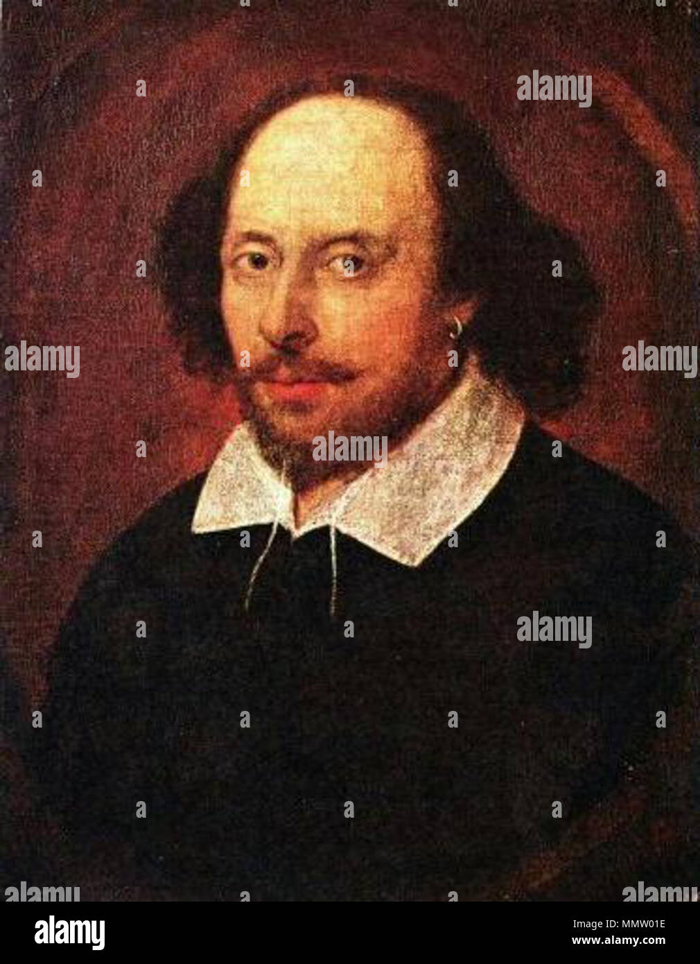 William Shakespeare (Chandos Portrait). ±1610. CHANDOS3 Stock Photo