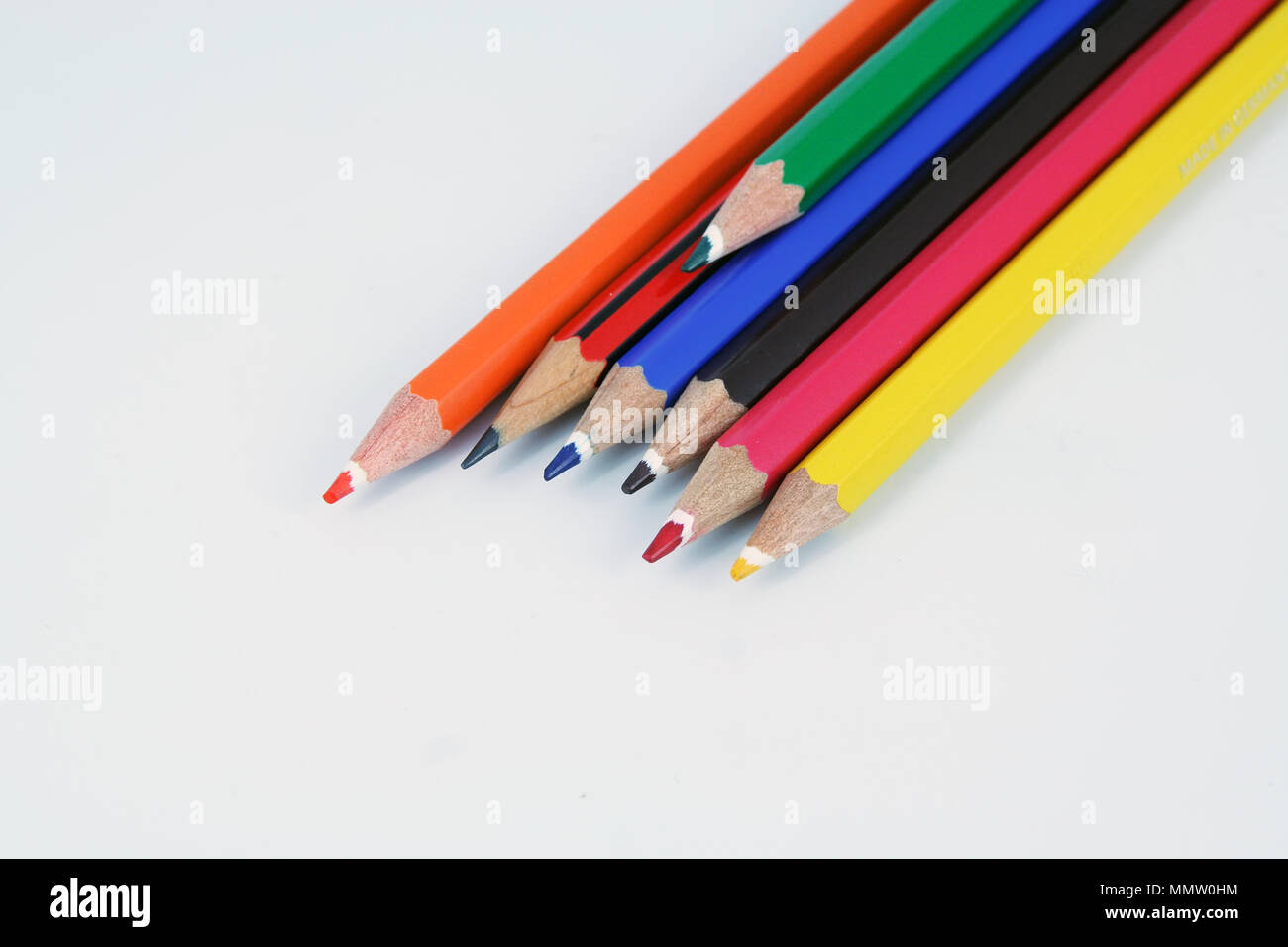 Crayons in various colors. Drawing crayons Stock Photo Alamy