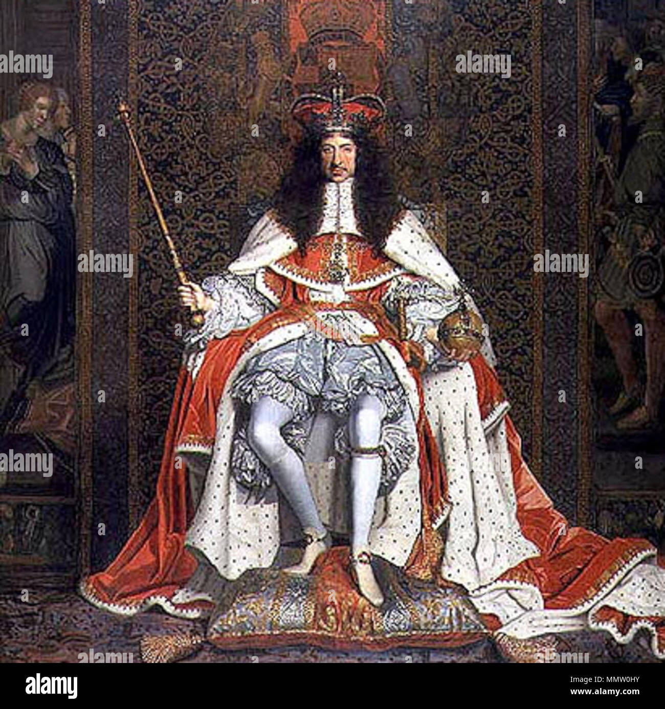 .      This PNG image has a thumbnail version at File: Charles II of England in Coronation robes.jpg. Generally, the thumbnail version should be used when displaying the file from Commons, in order to reduce the file size of thumbnail images. Any edits to the image should be based on this PNG version in order to prevent generational loss, and both versions should be updated. See here for more information. Deutsch | English | suomi | français | македонски | മലയാളം | português | русский | +/− Charles II of England Stock Photo