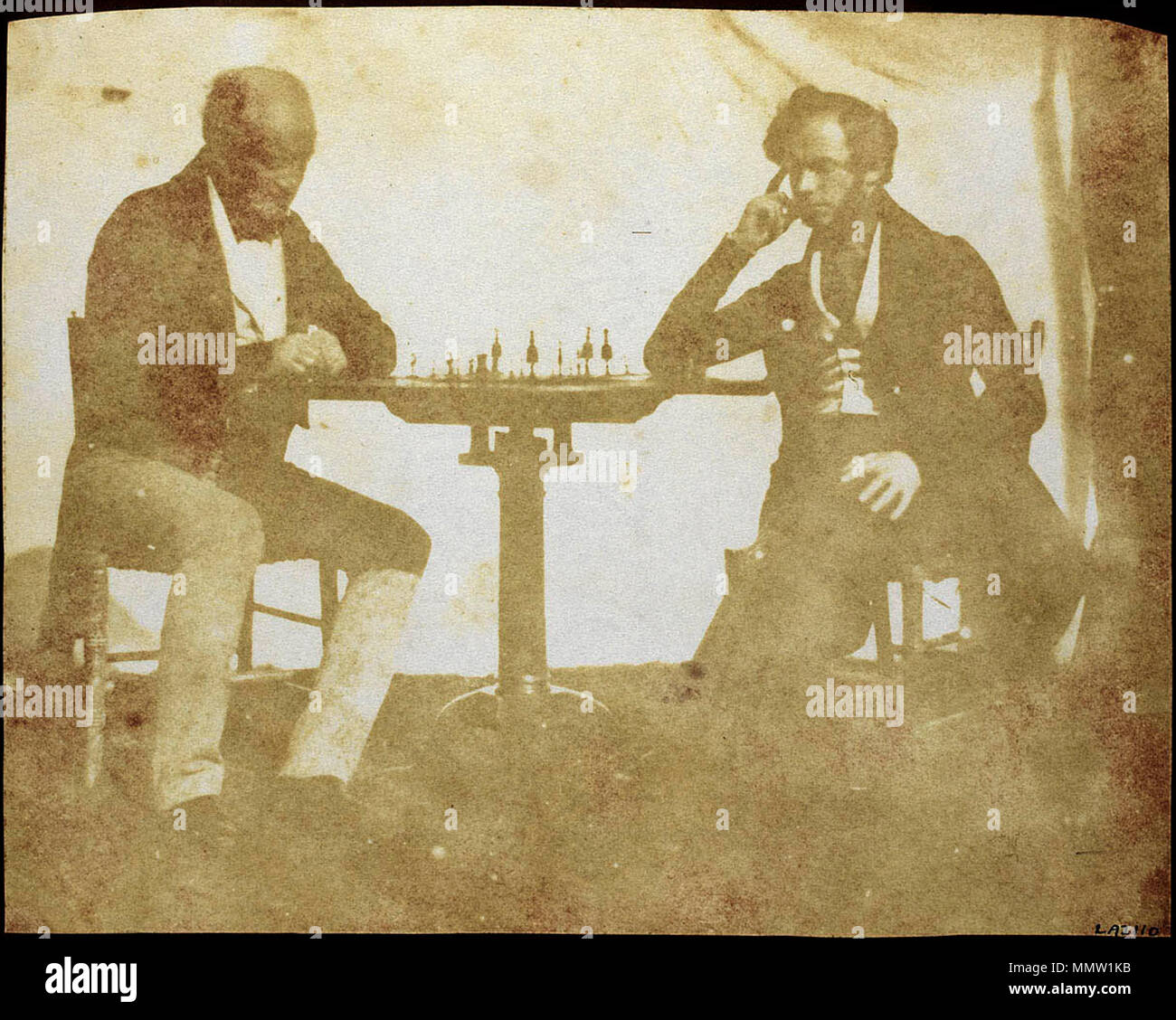 . Русский: Nicolaas Henneman (1813-1898). Chess Players, 1841-1842 Chess Players Stock Photo