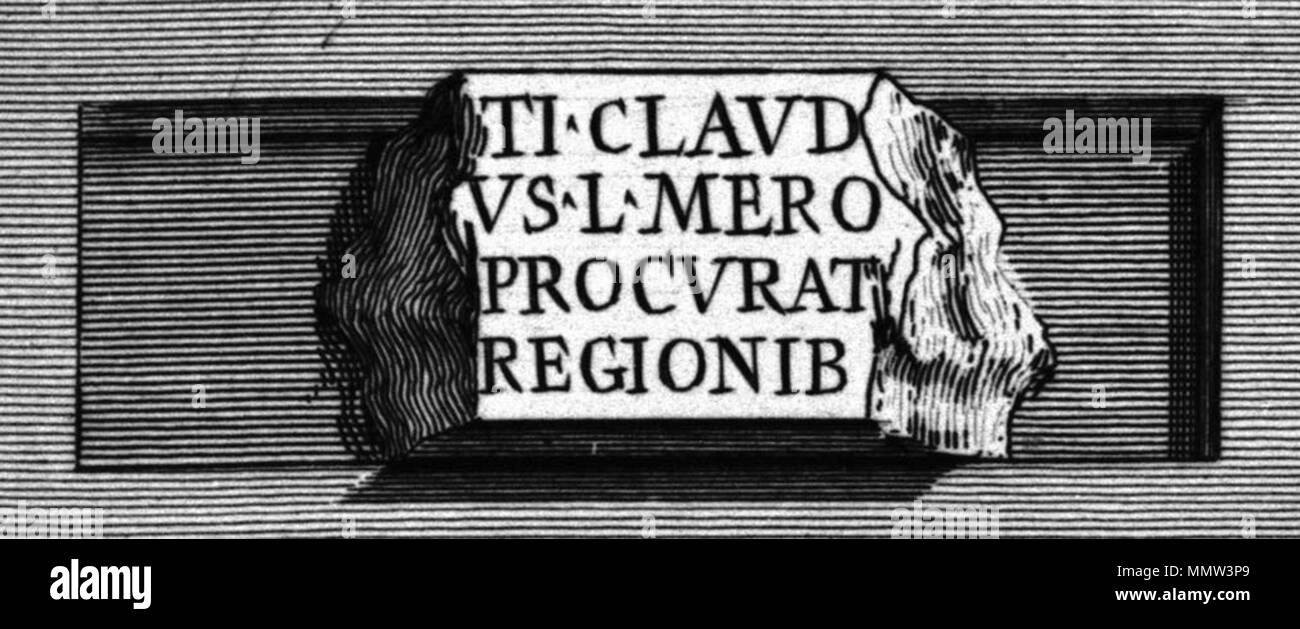 CIL VI 4018 (Le antichità Romane, Piranesi) Stock Photo