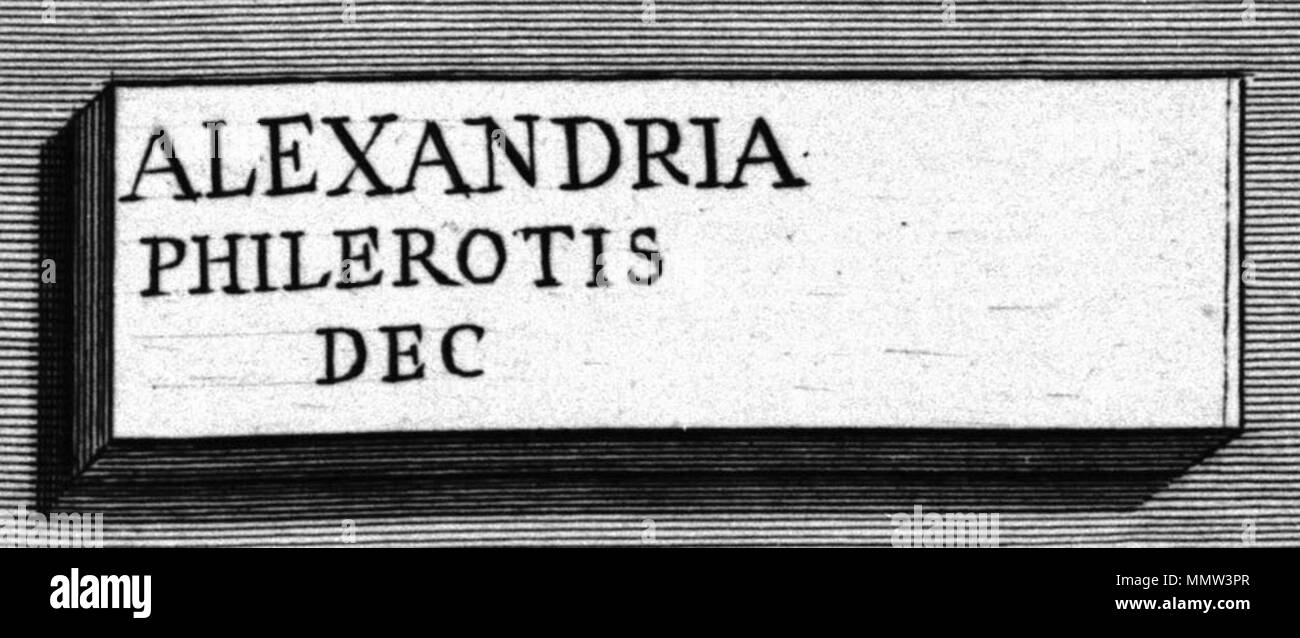 CIL VI 4052 (Le antichità Romane, Piranesi) Stock Photo