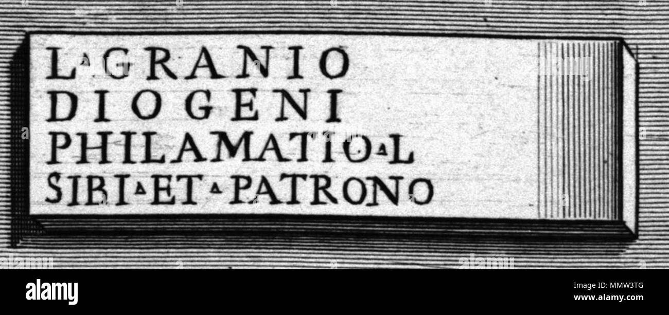 CIL VI 4130 (Le antichità Romane, Piranesi) Stock Photo