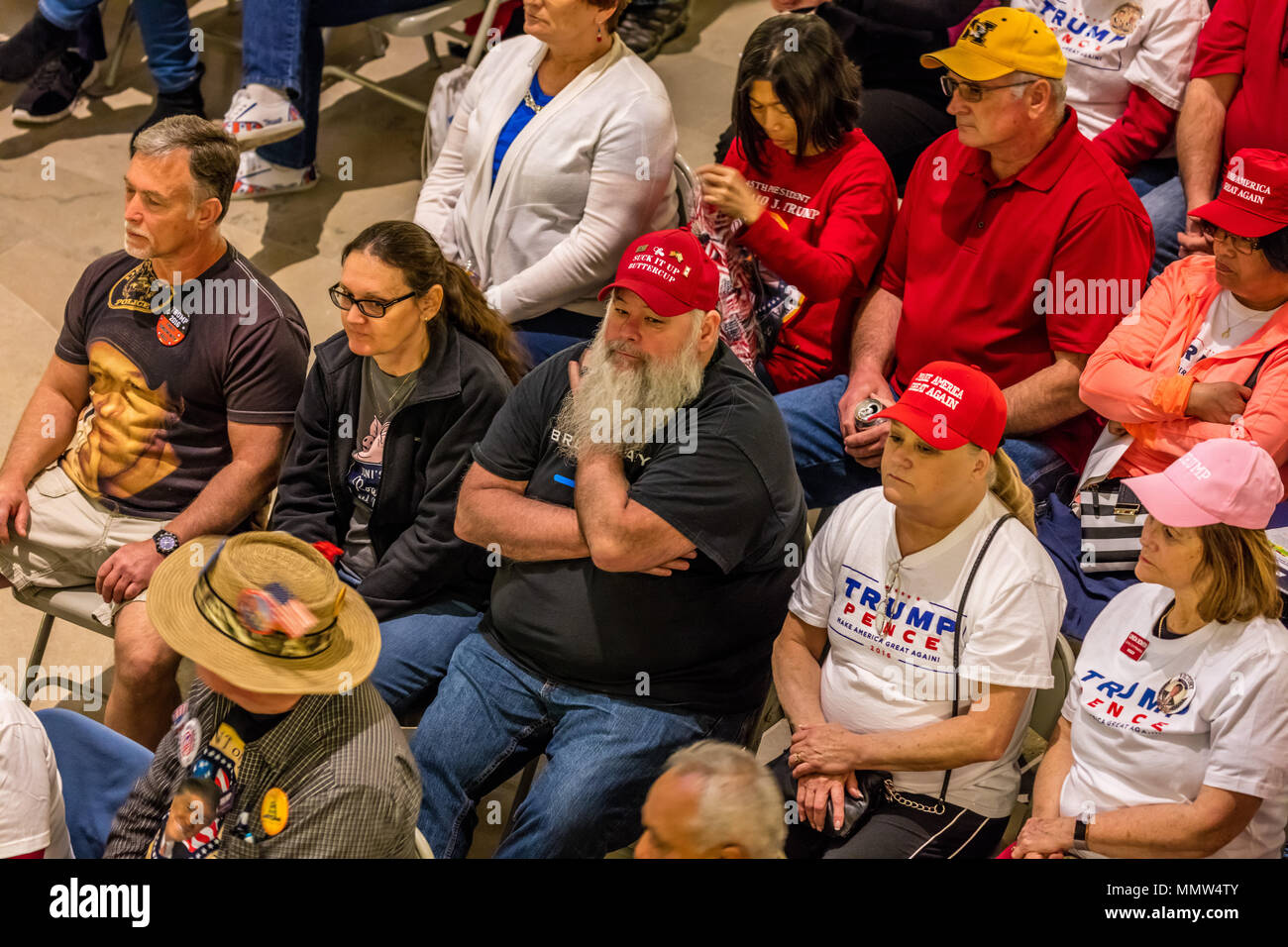 MARCH 4, 2017 - JEFFERSON CITY - President Trump Supporters Hold Rally, Jefferson City, State Capitol of Missouri Stock Photo