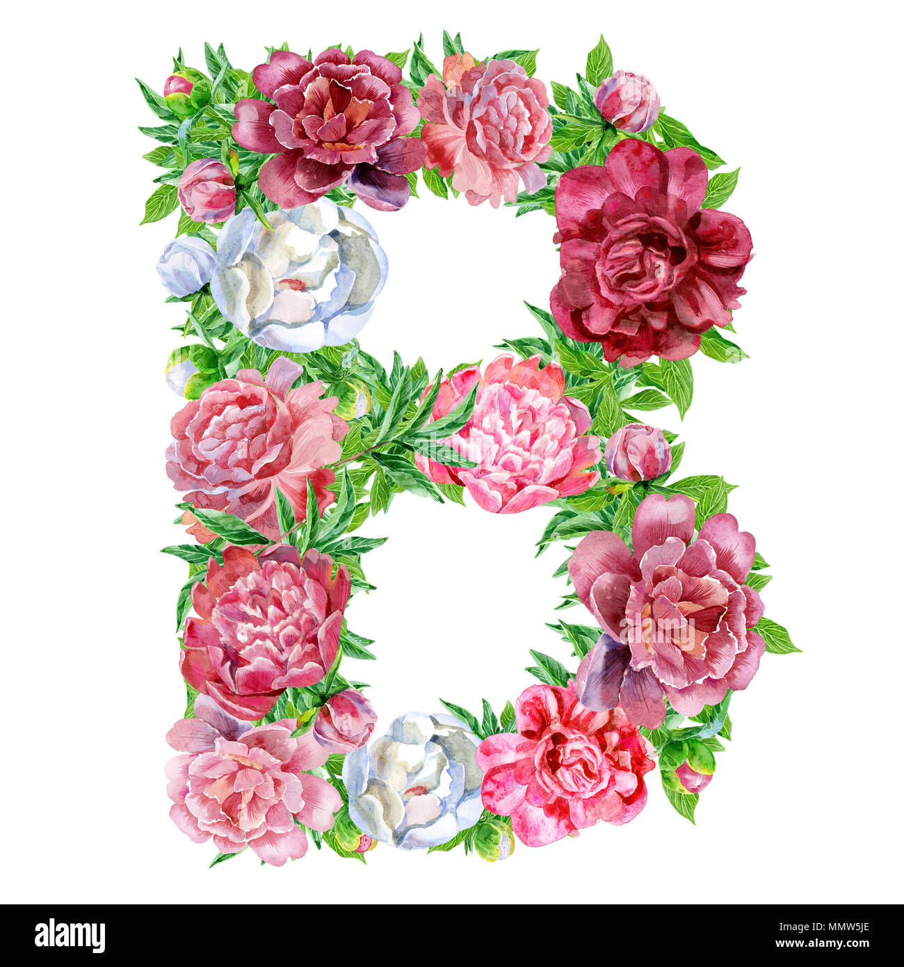 Premium Vector  Floral botanical alphabet vintage hand drawn monogram  letter w letter with plants and flowers