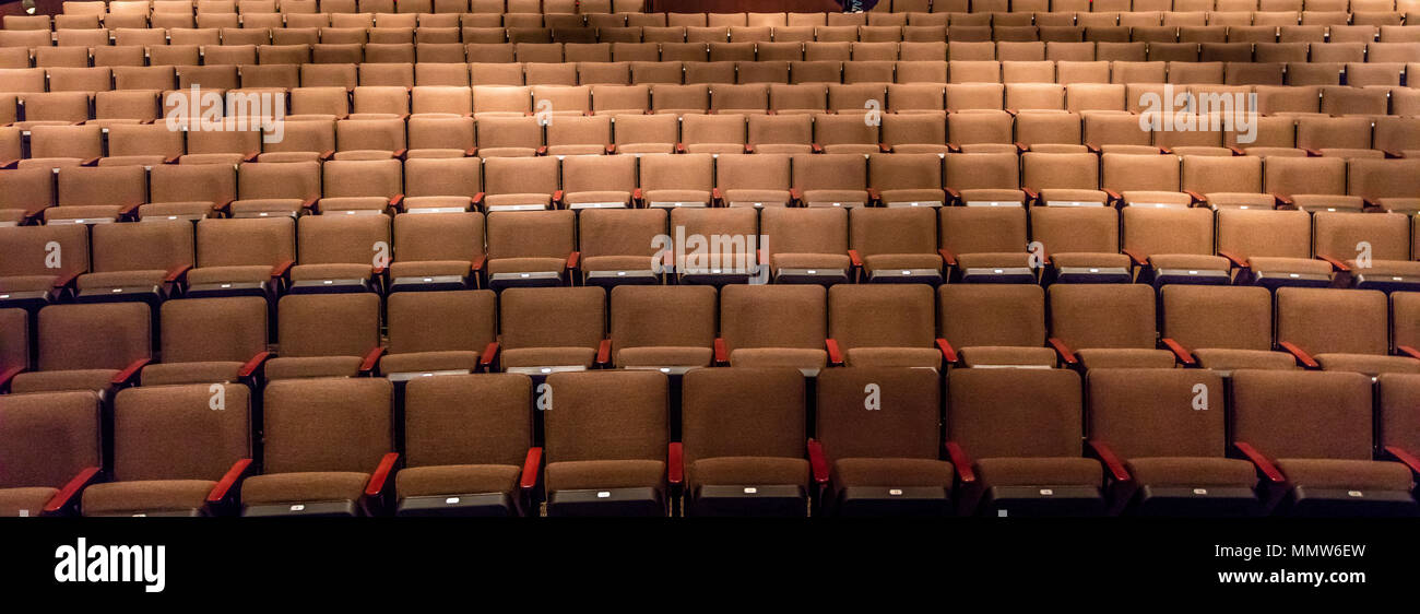 VENTURA CALIFORNIA - Empty theater chairs in Ventura Arts College Theater Stock Photo