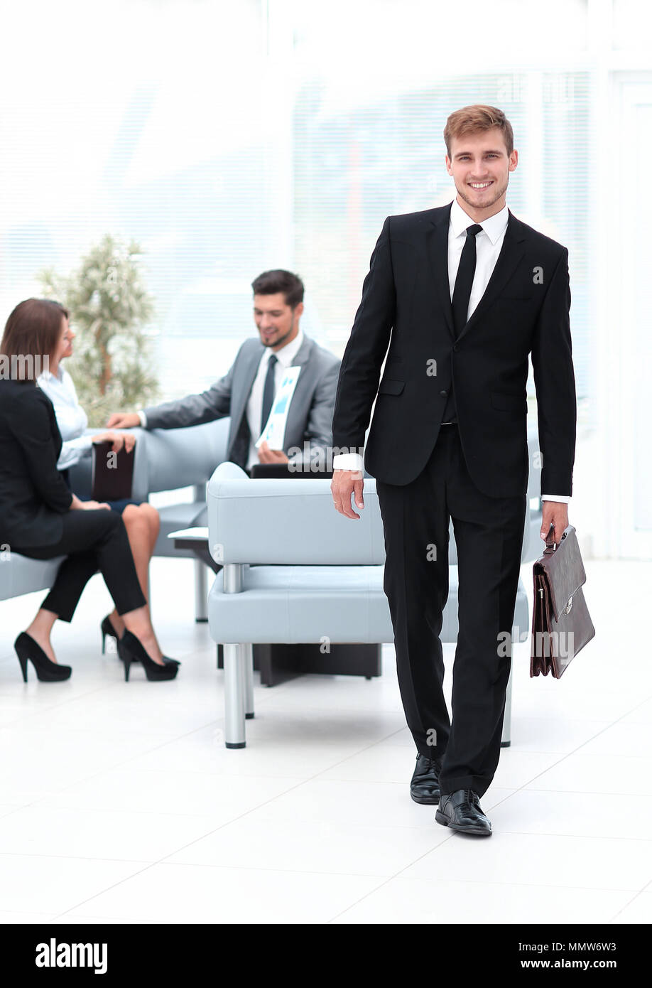 portrait in full growth. an experienced attorney out of the office. Stock Photo