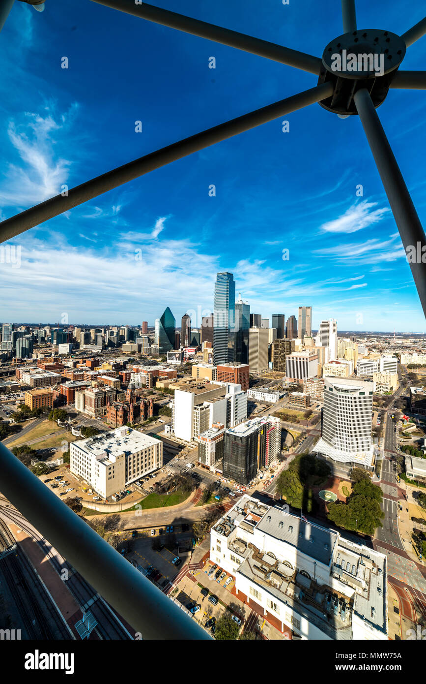 MARCH 5, 2018, DALLAS SKYLINE TEXAS, as seen from Reunion Tower ...