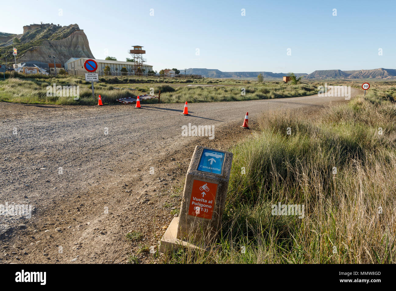 Closed road off to tourism by Spanish military. Force military zone