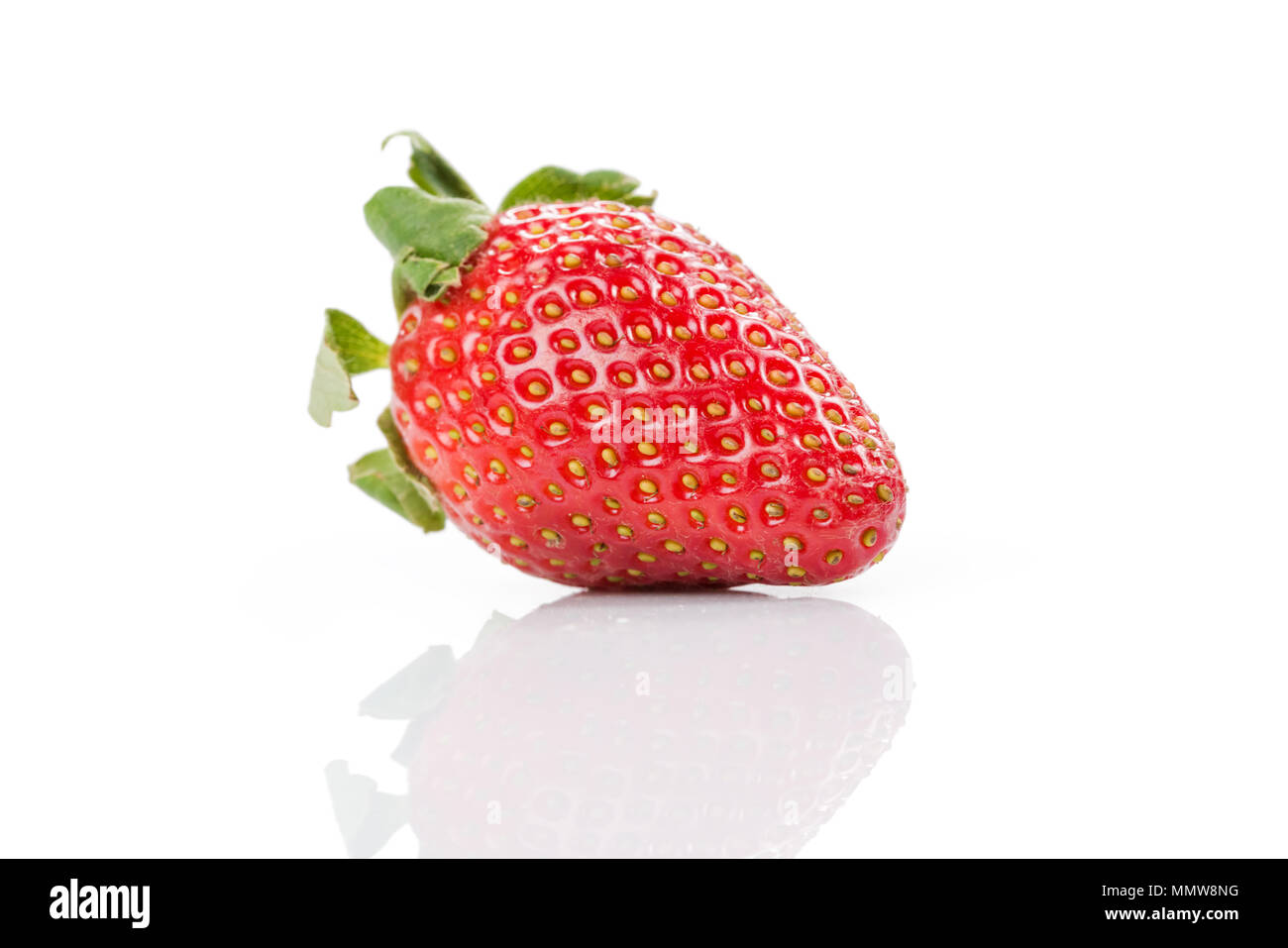 ripe organic strawberry isolated on white background Stock Photo - Alamy