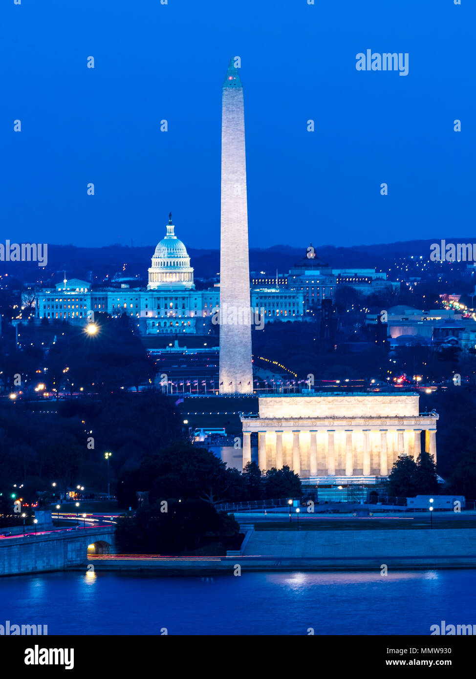 MARCH 26, 2018 - ARLINGTON, VA - WASH D.C. - Aerial view of Washington D.C. from Top of Town 