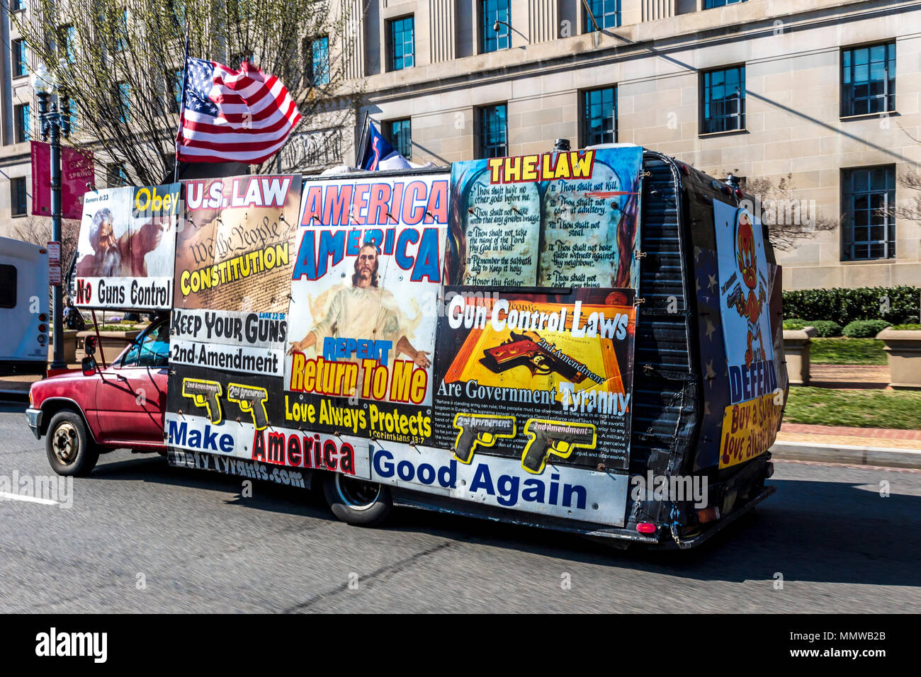 APRIL 11, 2018 WASHINGTON DC Moving Billboard for 2nd Amendment