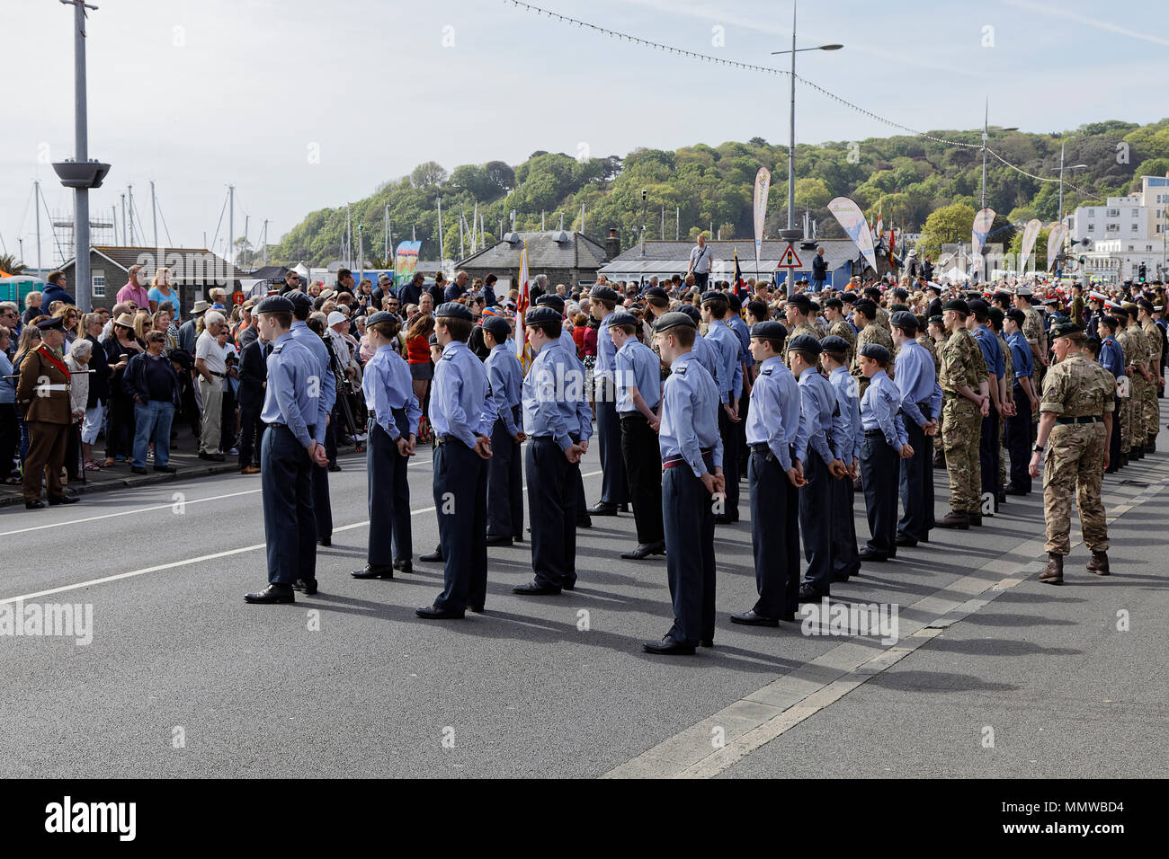 Guernsey Cadets at the annual Liberation Day parade Stock Photo