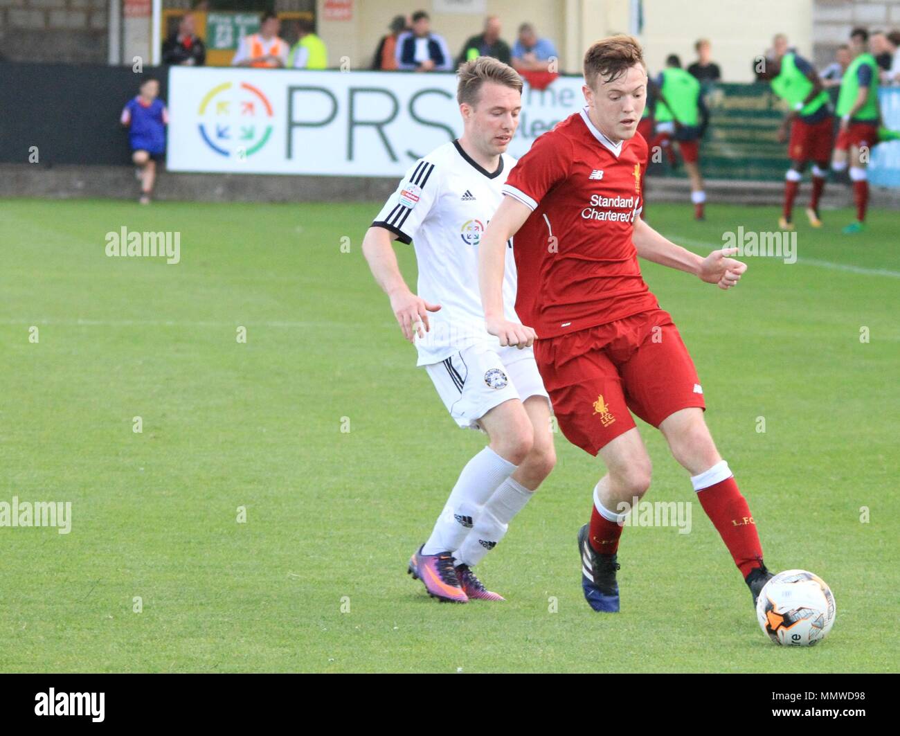 Rhyl,Uk, Rhyl Fc take on Liverpool u23s in a friendly match, credit Ian Fairbrother/Alamy Stock Photo