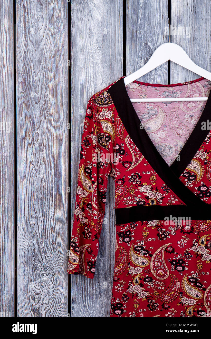 Female clothing hanging on hanger Stock Photo Alamy