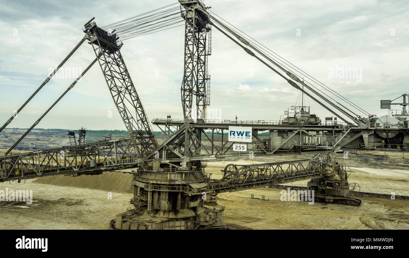 Giant excavator in coal mine field Germany power Have Industry Stock
