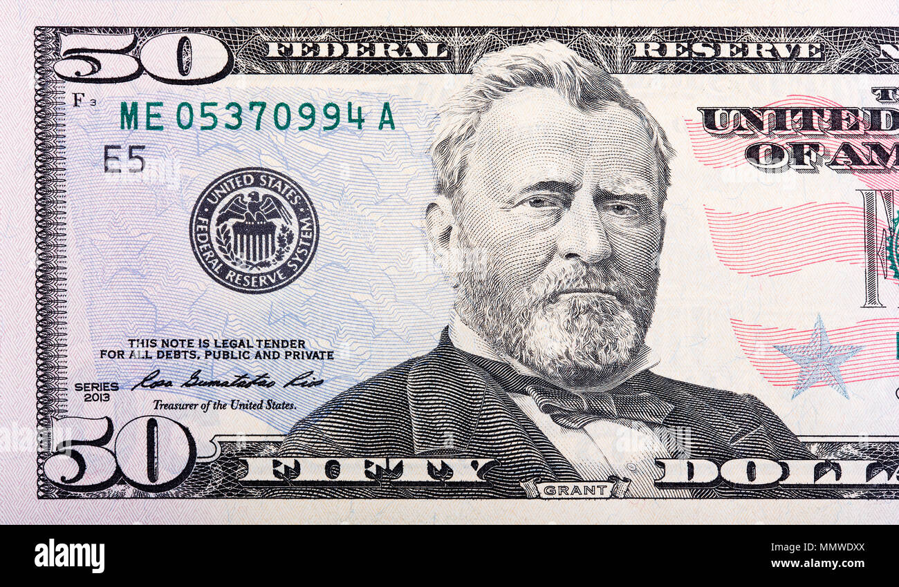 United states 50 dollar bill hi-res stock photography and images