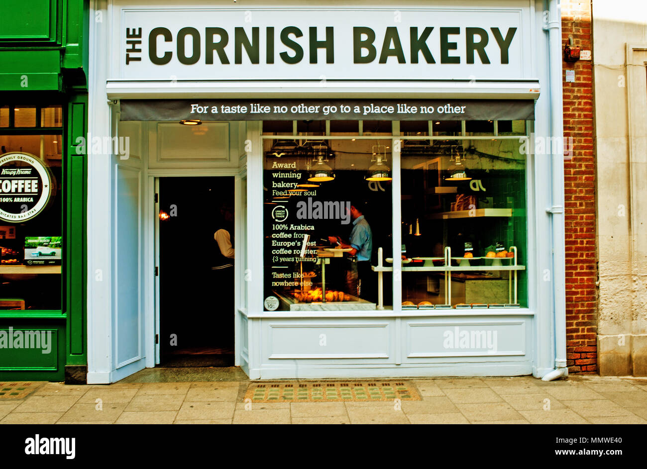 Cornish Bakery shop, Coney street, York Stock Photo