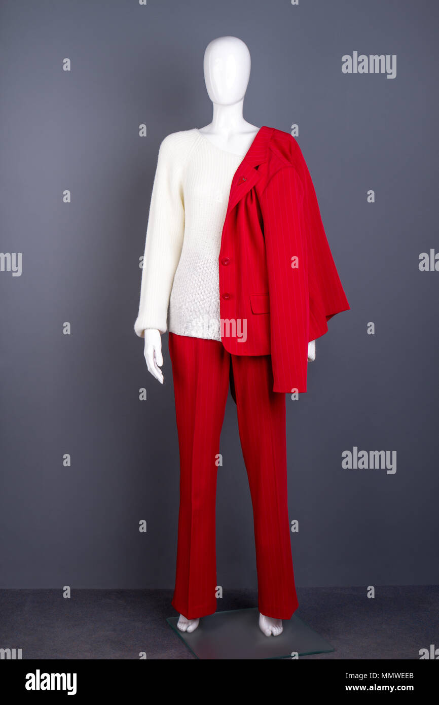Red sweater white suit hi-res stock photography and images - Alamy