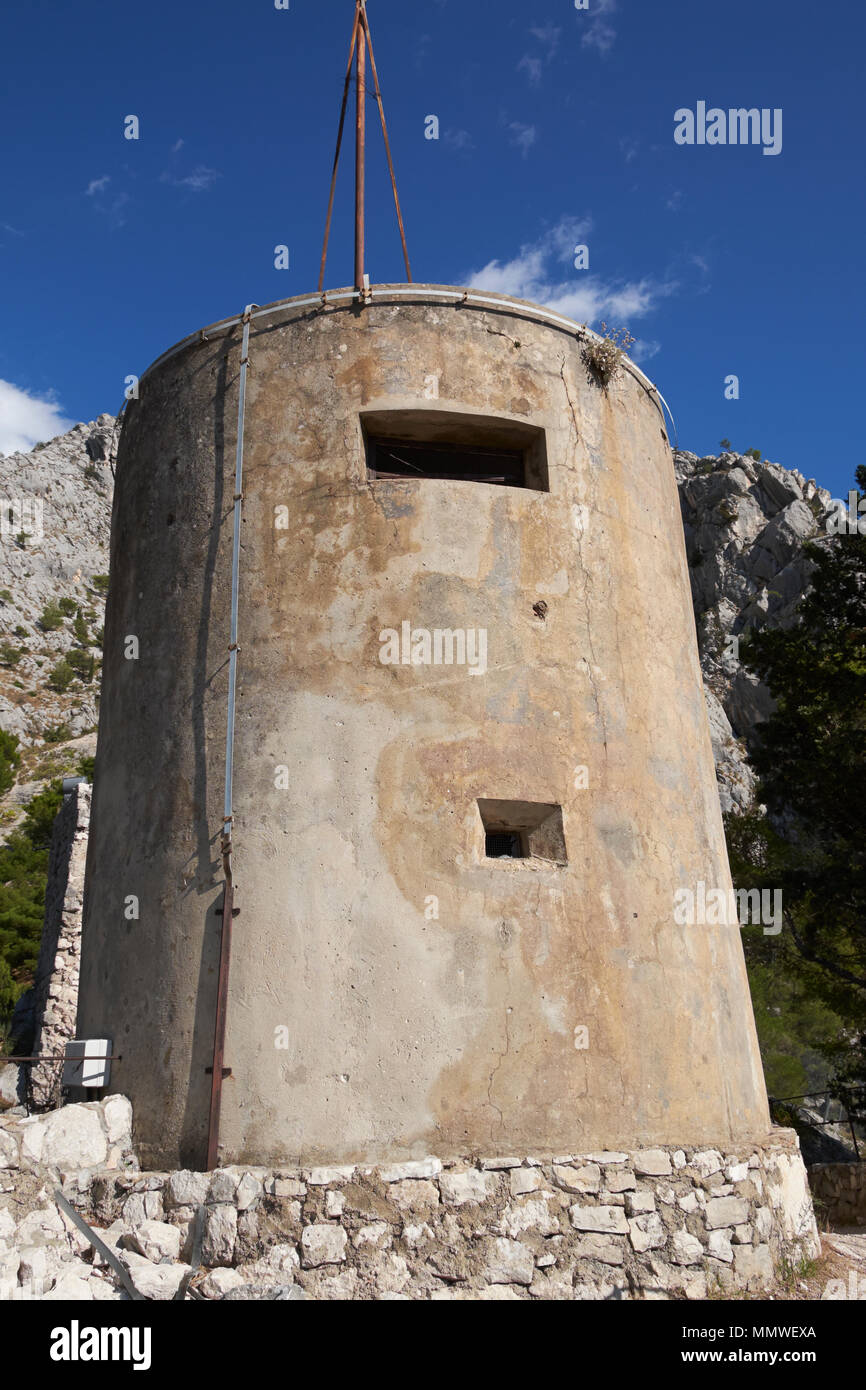 WW2 Italian pillbox at Omis, Dalmatia, Croatia. Stock Photo