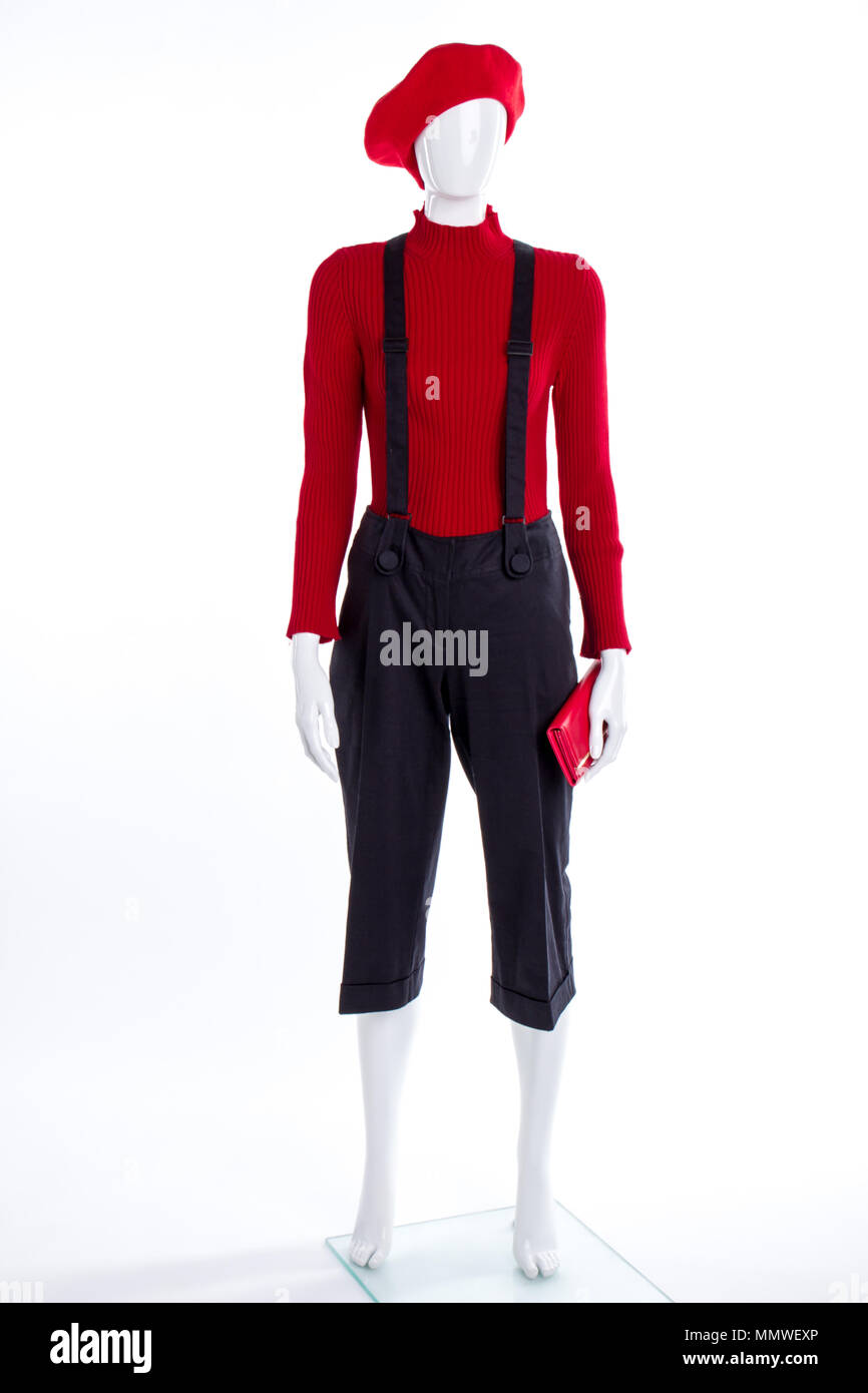 Beret girl model red hi-res stock photography and images - Alamy