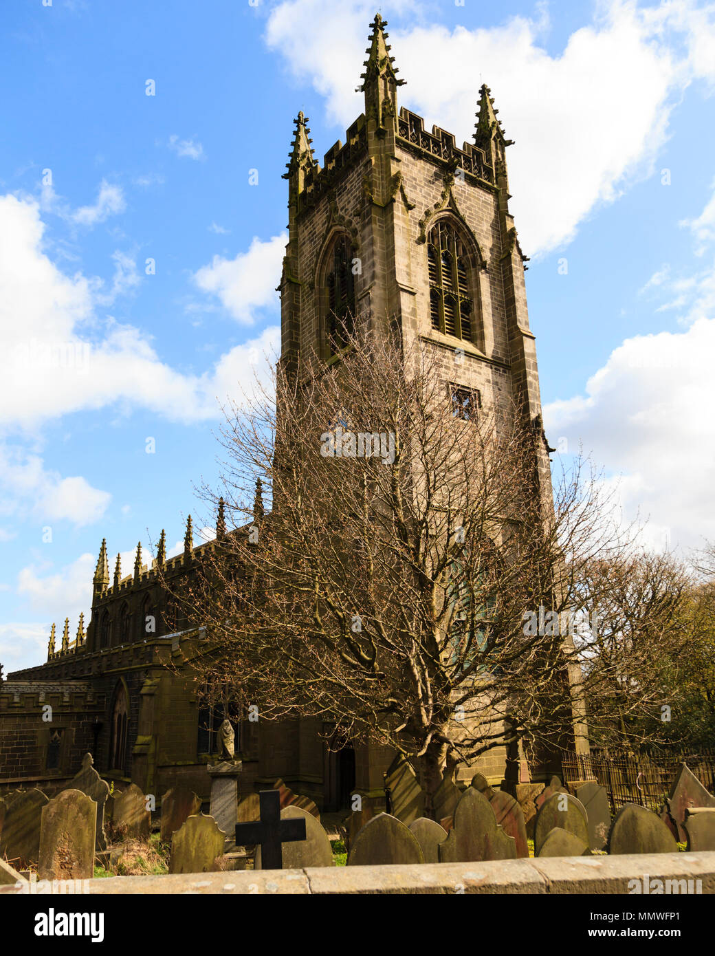 St Thomas The Apostle church, Heptonstall, Calderdale, West Yorkshire, UK Stock Photo