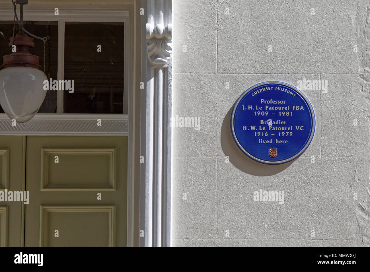 Guernsey Blue Plaque to Professor Le Patourel FBA and Brigadier Le