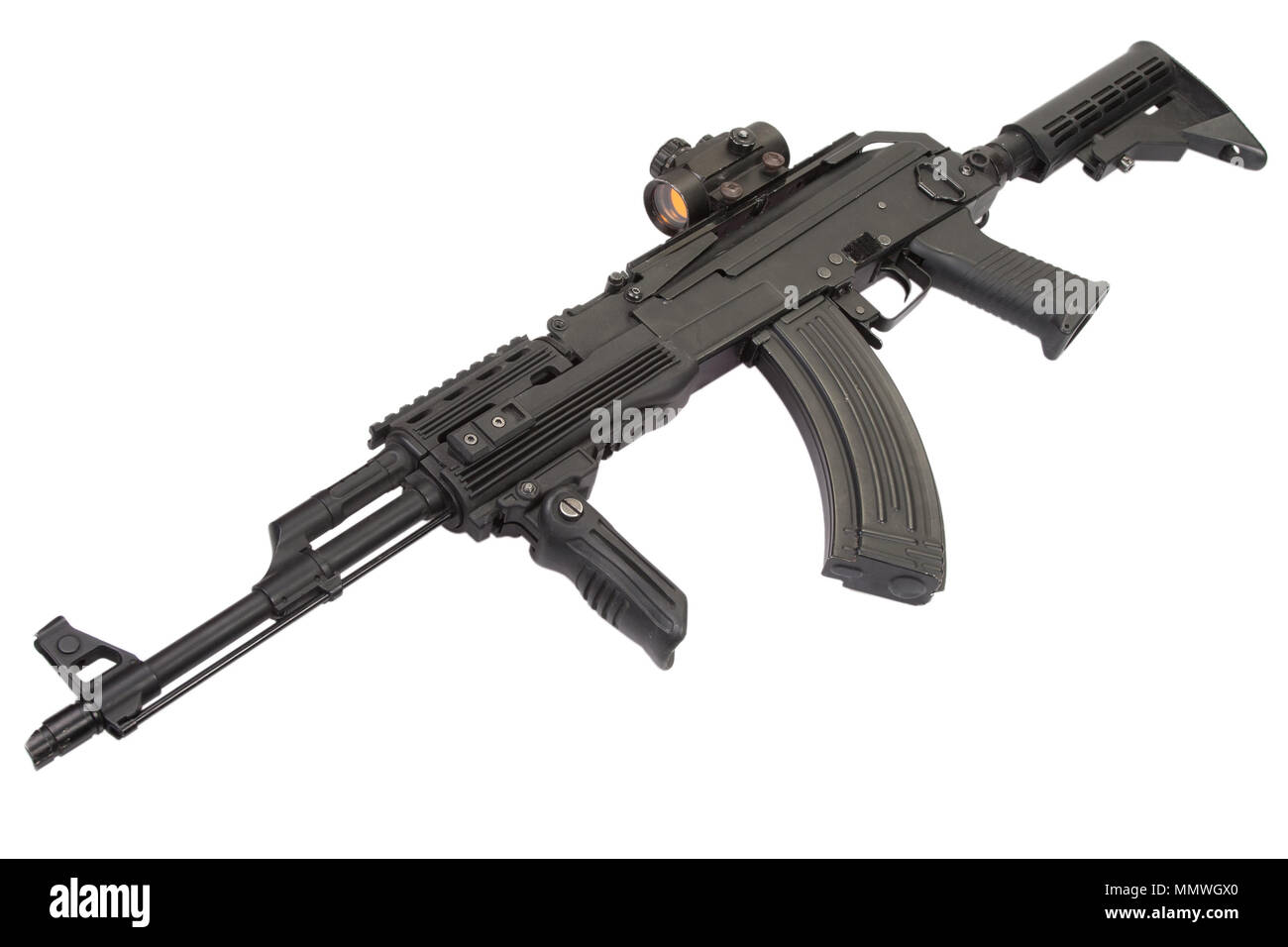 Kalashnikov AK47 with modern accessories Stock Photo - Alamy