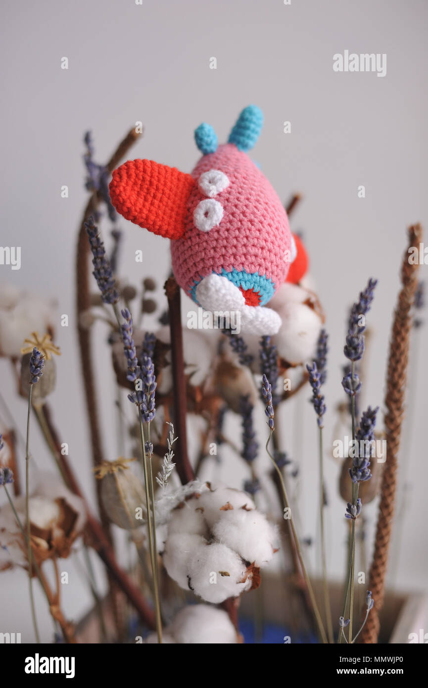 Knitted toy - airplane Knitted toy - airplane