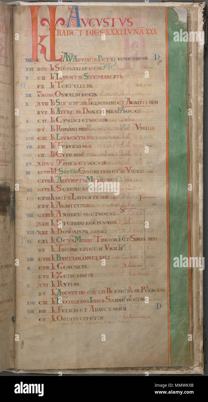 . The Codex Gigas (English: Giant Book) is the largest extant medieval manuscript in the world. It is also known as the Devil's Bible because of a large illustration of the devil on the inside and the legend surrounding its creation. It is thought to have been created in the early 13th century in the Benedictine monastery of Podlažice in Bohemia (modern Czech Republic). It contains the Vulgate Bible as well as many historical documents all written in Latin. During the Thirty Years' War in 1648, the entire collection was taken by the Swedish army as plunder, and now it is preserved at the Natio Stock Photo