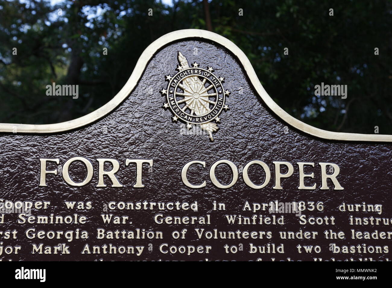 Fort Cooper State Park, Inverness, FL constructed in 1836 during the Second Seminole War Stock Photo