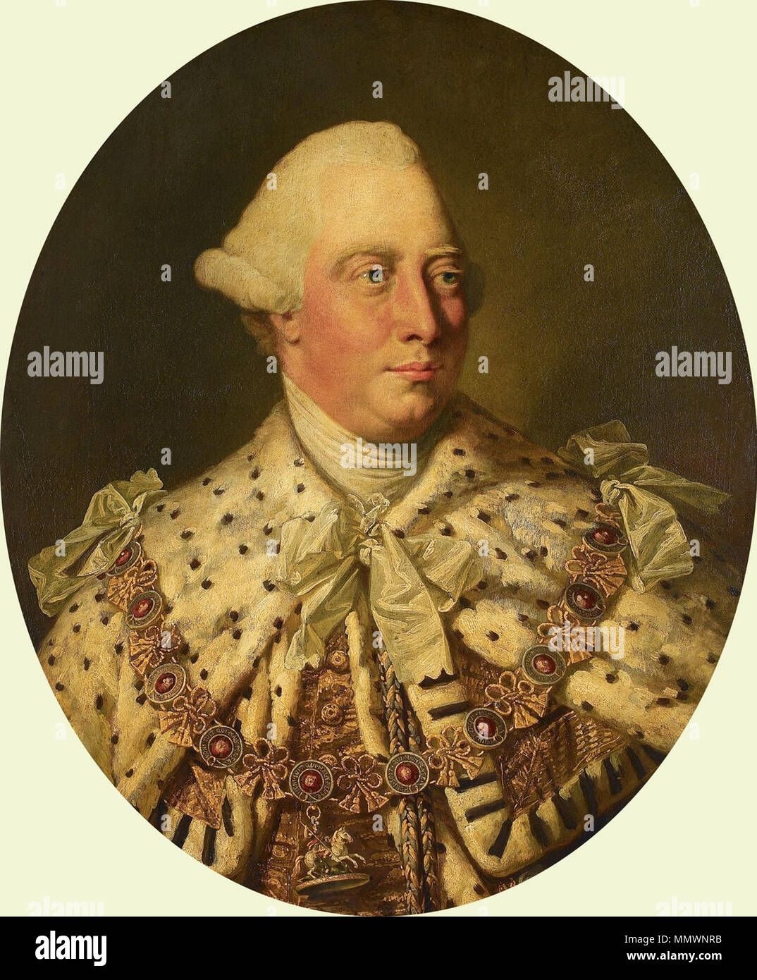 Portrait of George III of the United Kingdom. between 1771 and 1772. George III of the United Kingdom 402939 Stock Photo