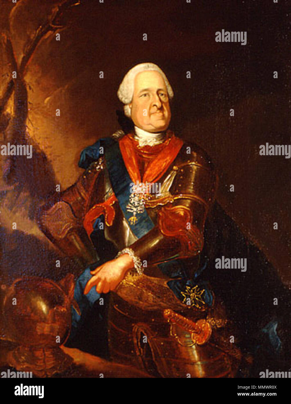 Portrait of Augustus George, Margrave of Baden-Baden (1706-1771). 1760. Heinrich Lihl 001 Stock Photo