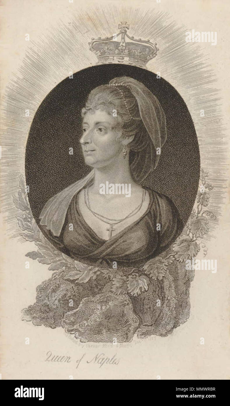 . English: Portrait of Maria Carolina of Austria (1752-1814) . 1807 ...