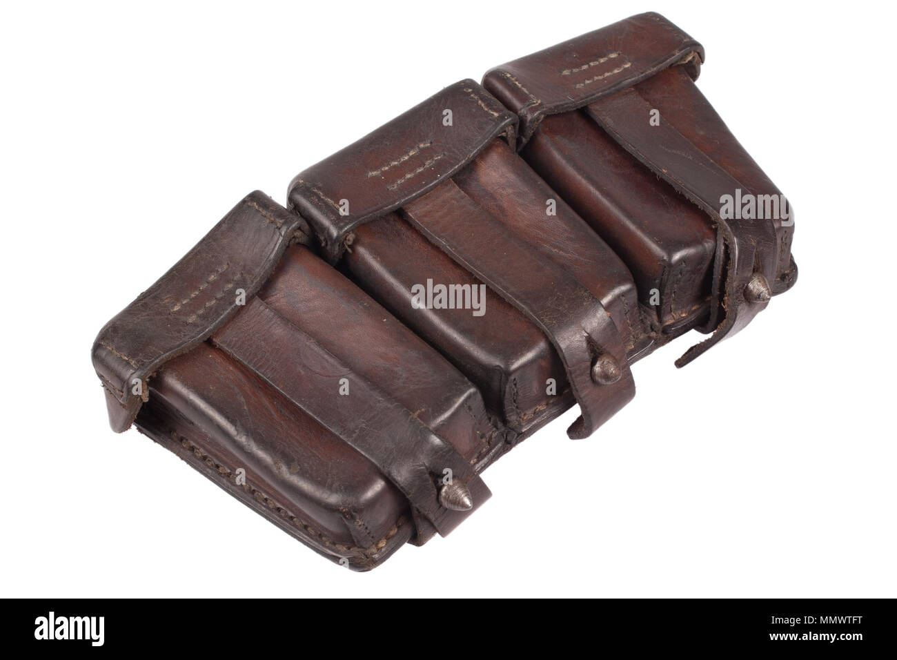 ww1 period leather ammo pouch bag for ammo Stock Photo Alamy