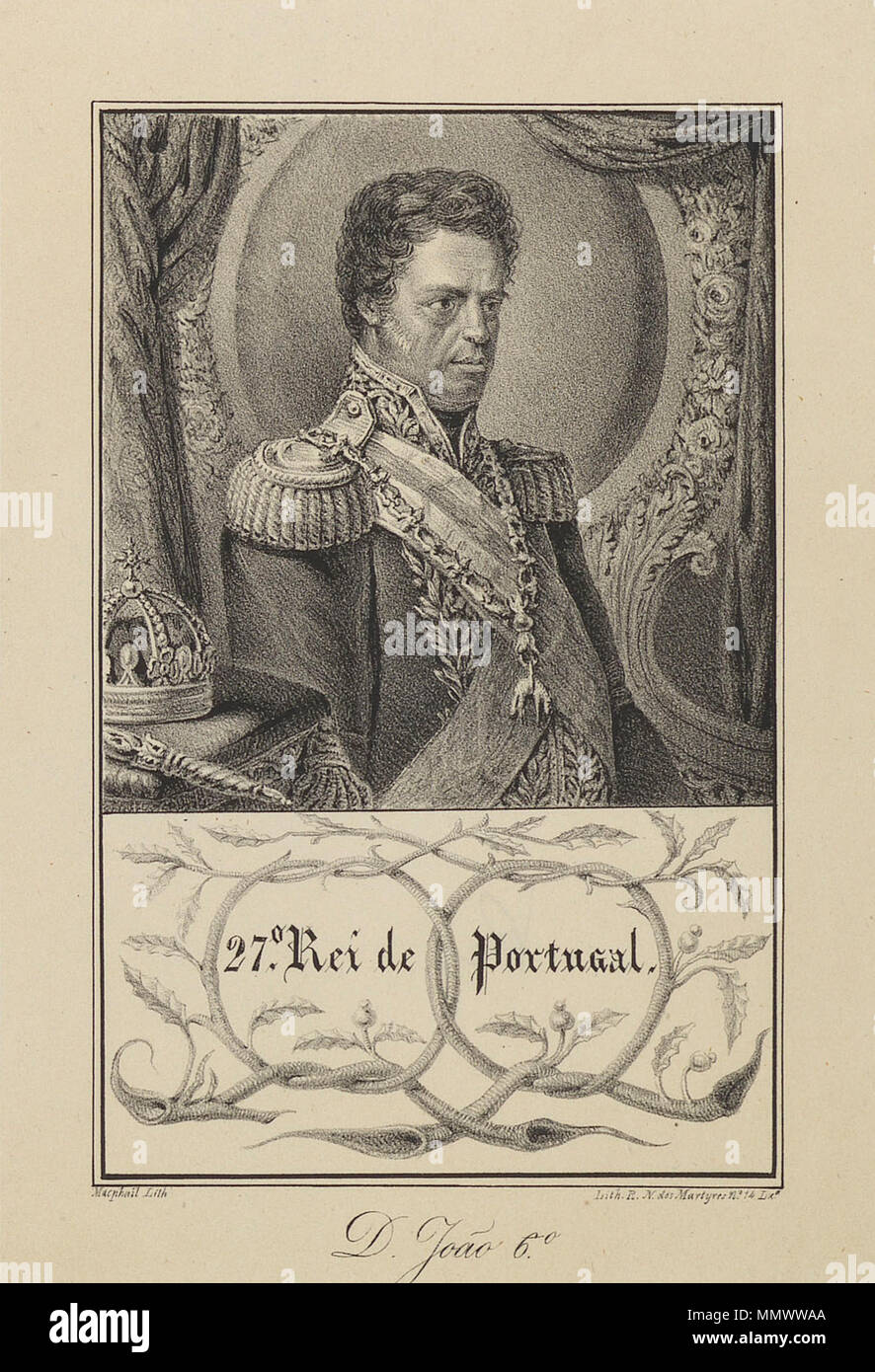 D Joao 6 º Macphail Lith Lith R N Dos Martyres N º 14 Lx ª Stock Photo Alamy