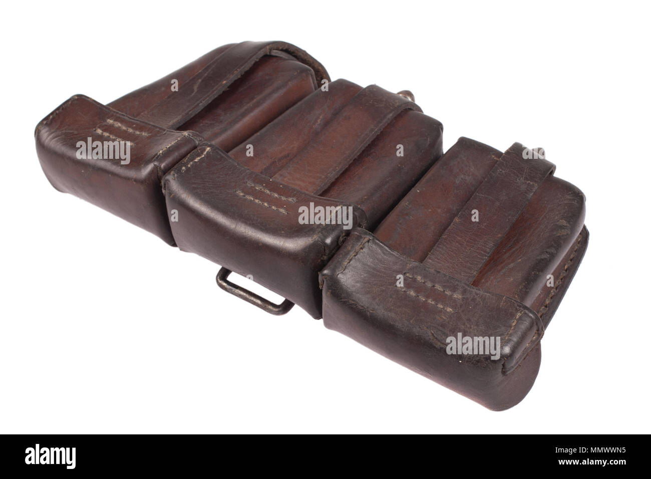 ww1 period leather ammo pouch bag for ammo Stock Photo Alamy