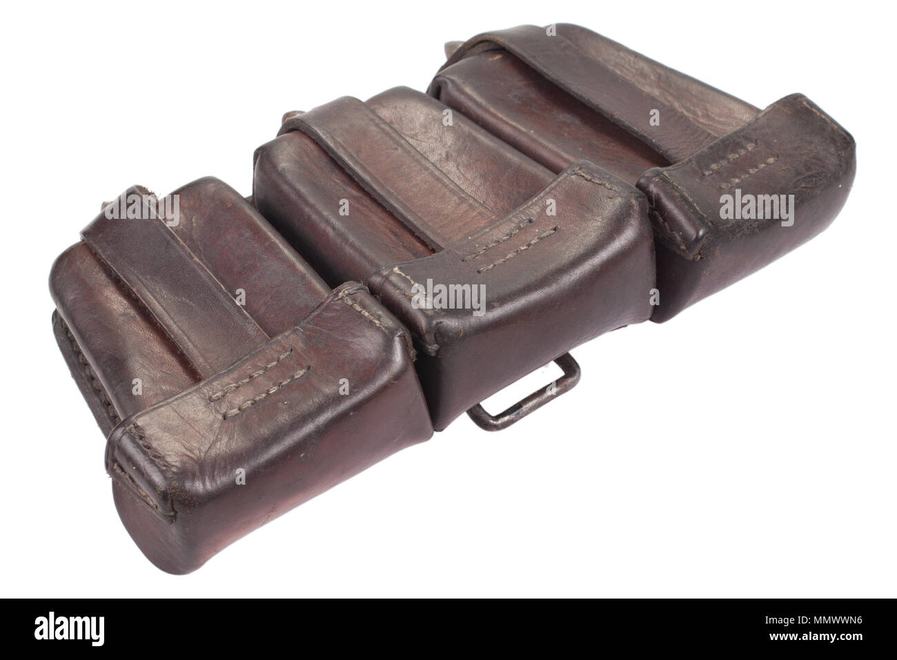 ww1 period leather ammo pouch bag for ammo Stock Photo Alamy