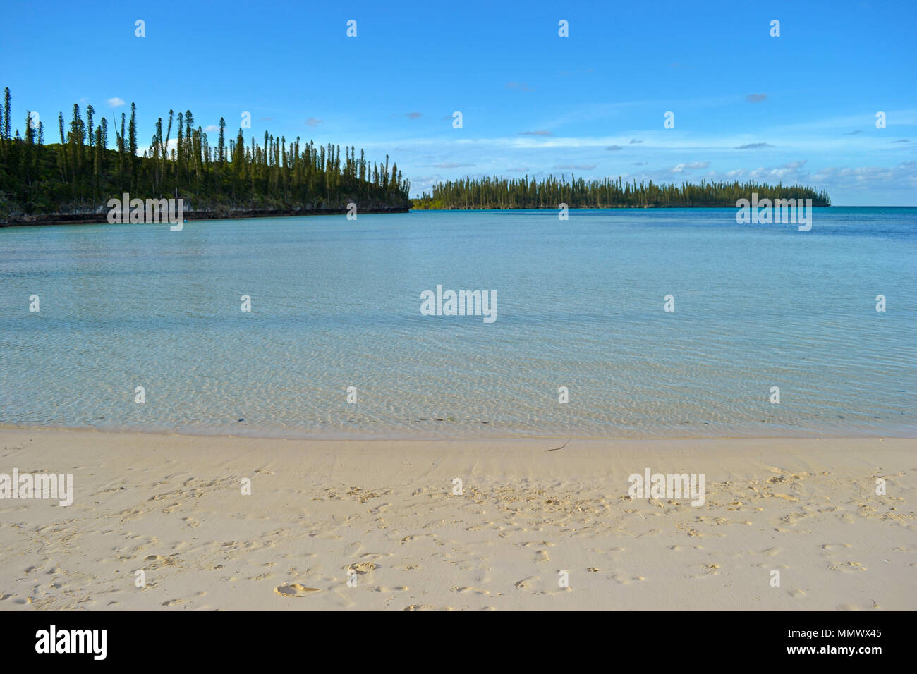 Coastline of Oro Bay, Isle of Pines, New Caledonia, South Pacific Stock Photo