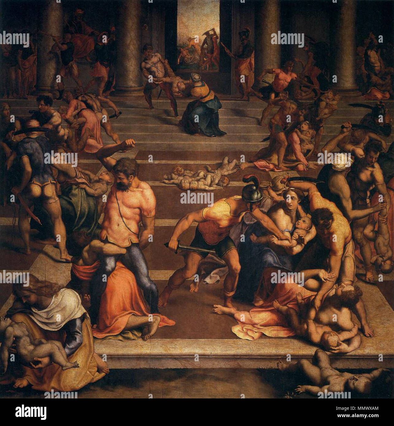 The Massacre of the Innocents. 1557. Daniele da Volterra - The Massacre of the Innocents - WGA05910 Stock Photo