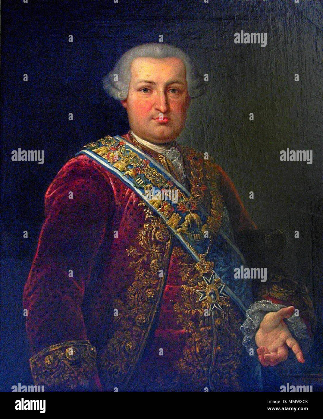 . Portrait of Pedro de Alcántara Alonso Pérez de Guzmán, 14th Duke of Medina Sidonia (1724-1779)  . after 1771. 14th Duke of Medina Sidonia Stock Photo