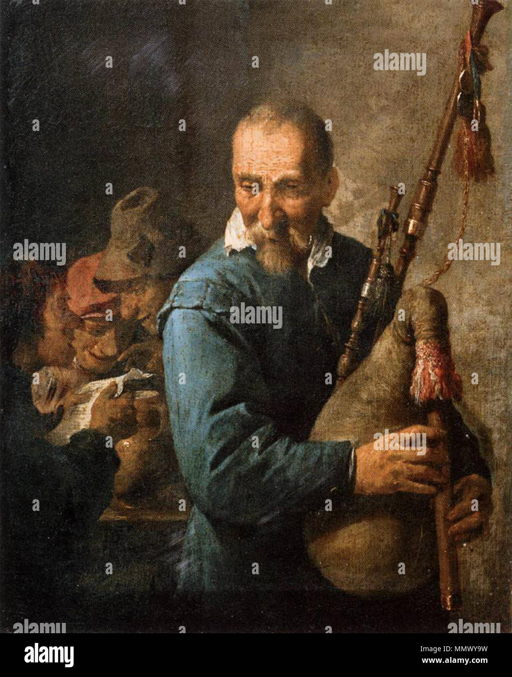 The Musette-Player. between 1635 and 1640. David Teniers (II) - The Musette-Player - WGA22078 Stock Photo